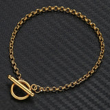 Stainless Steel Round Chain Anklet for Women Summer Yoga Beach Leg Chain