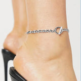 Stainless Steel Round Chain Anklet for Women Summer Yoga Beach Leg Chain