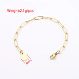 Stainless Steel Round Charm Bracelet Blank For Engrave