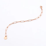 Stainless Steel Round Charm Bracelet Blank For Engrave