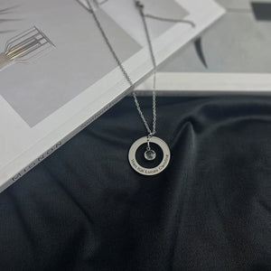 Personalized Stainless Steel Birthstone Pendant Necklace for Women