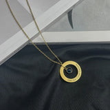 Personalized Stainless Steel Birthstone Pendant Necklace for Women