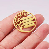 Stainless Steel Tree Namebar Charms 20pcs