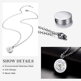 Stainless Steel Bird Pattern Ashes Memorial Pendant Cremation Jewelry
