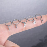 Personalized Stainless Steel Hoop Earrings for Men