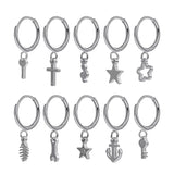 Personalized Stainless Steel Hoop Earrings for Men