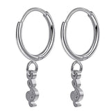 Personalized Stainless Steel Hoop Earrings for Men