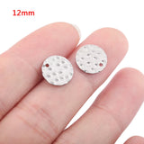 Stainless Steel Round Stamping Disc Charms Dog Tags Charm Pendants Beads