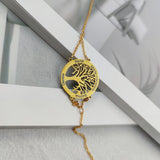 Stainless Steel Tree of Life Women's Bracelet Personalized Name Jewelry