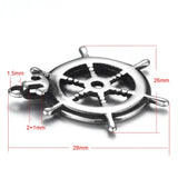 Stainless Steel Rudder Anchor Pendant Charms DIY Jewelry Making Supplies