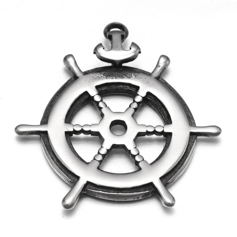 Stainless Steel Rudder Anchor Pendant Charms DIY Jewelry Making Supplies