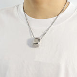 Stainless Steel Screw Cap Pendant Necklace for Men Hiphop Personality