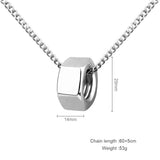 Stainless Steel Screw Cap Pendant Necklace for Men Hiphop Personality