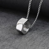Stainless Steel Screw Cap Pendant Necklace for Men Hiphop Personality