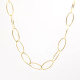 Stainless Steel Oval Link Chain Necklace Women/Men