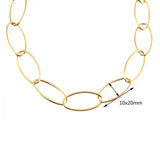 Stainless Steel Oval Link Chain Necklace Women/Men