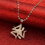 Stainless Steel Sicily Cities Flag Chains Italian Sicilia Jewelry Necklace
