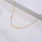 Stainless Steel Sideways Cross Necklace with CZ Chain Pendant