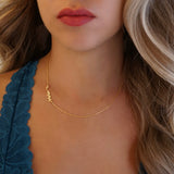 Custom Stainless Steel Name Necklace, Sideways Style, Personalized Dainty Gift