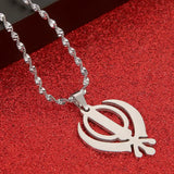 Stainless Steel Sikhism Necklace Pendant Sikh Khanda Sikhs Religious Jewelry
