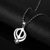 Stainless Steel Sikhism Pendant Necklace Silver Sikh Khanda Sikhs Women Jewelry