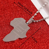 Stainless Steel Africa Map Pendant Necklace African Charm