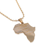 Stainless Steel Africa Map Pendant Necklace African Charm