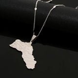 Stainless Steel Kurdistan Map Pendant Necklaces Kurdish Cities Chain Jewelry