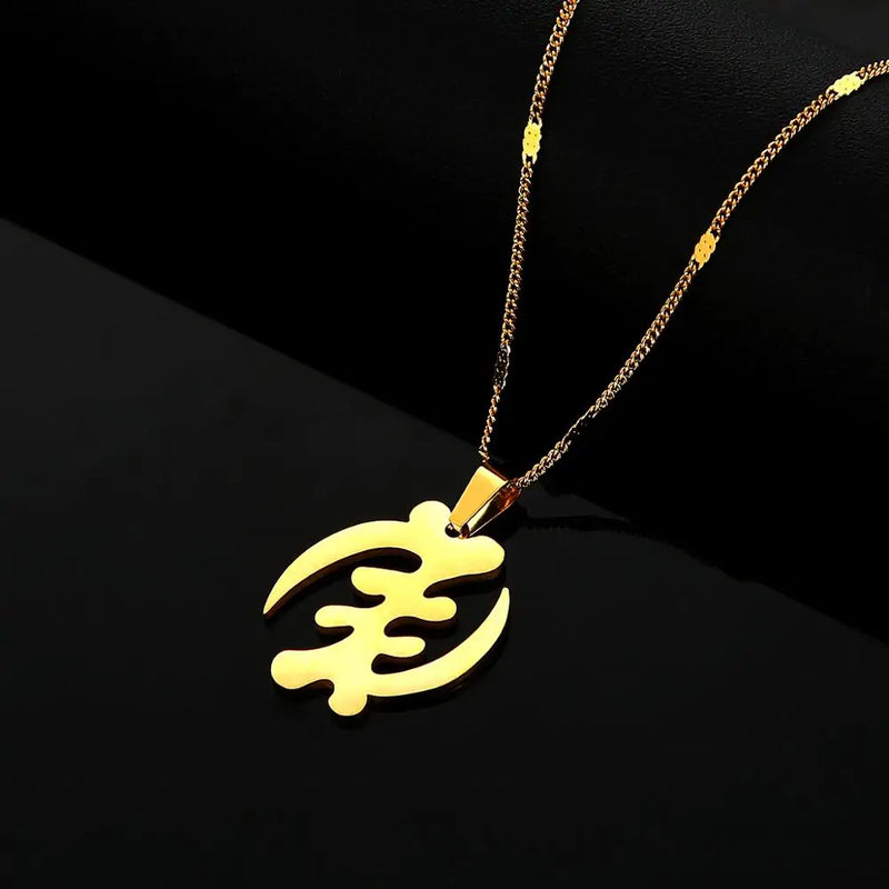 Adinkra Gye Nyame Stainless Steel Symbol Pendant Necklace