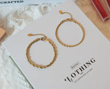 Stainless Steel Twist Chain Bracelet Women's Jewelry