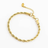 Stainless Steel Twist Chain Bracelet Women's Jewelry