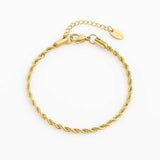Stainless Steel Twist Chain Bracelet Women's Jewelry
