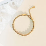 Stainless Steel Twist Chain Bracelet Women's Jewelry