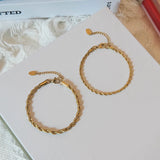 Stainless Steel Twist Chain Bracelet Women's Jewelry