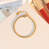 Stainless Steel Twist Chain Bracelet Women's Jewelry