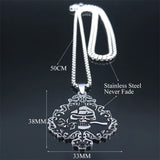 Skull Rose Necklace Lucky Ace of Spades Chain Halloween Gift