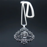 Skull Rose Necklace Lucky Ace of Spades Chain Halloween Gift