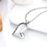 Heart Cremation Urn Necklace Waterproof Ashes Keepsake Pendant