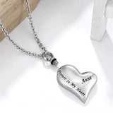 Heart Cremation Urn Necklace Waterproof Ashes Keepsake Pendant