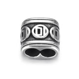 Stainless Steel Coin Patterned Slider Beads 5mm Double Hole