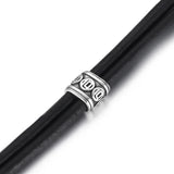 Stainless Steel Coin Patterned Slider Beads 5mm Double Hole