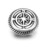Stainless Steel Compass Slider Beads Black Two Hole 5mm for Bracelet DIY