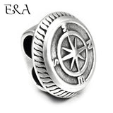 Stainless Steel Compass Slider Beads Black Two Hole 5mm for Bracelet DIY