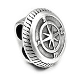 Stainless Steel Compass Slider Beads Black Two Hole 5mm for Bracelet DIY