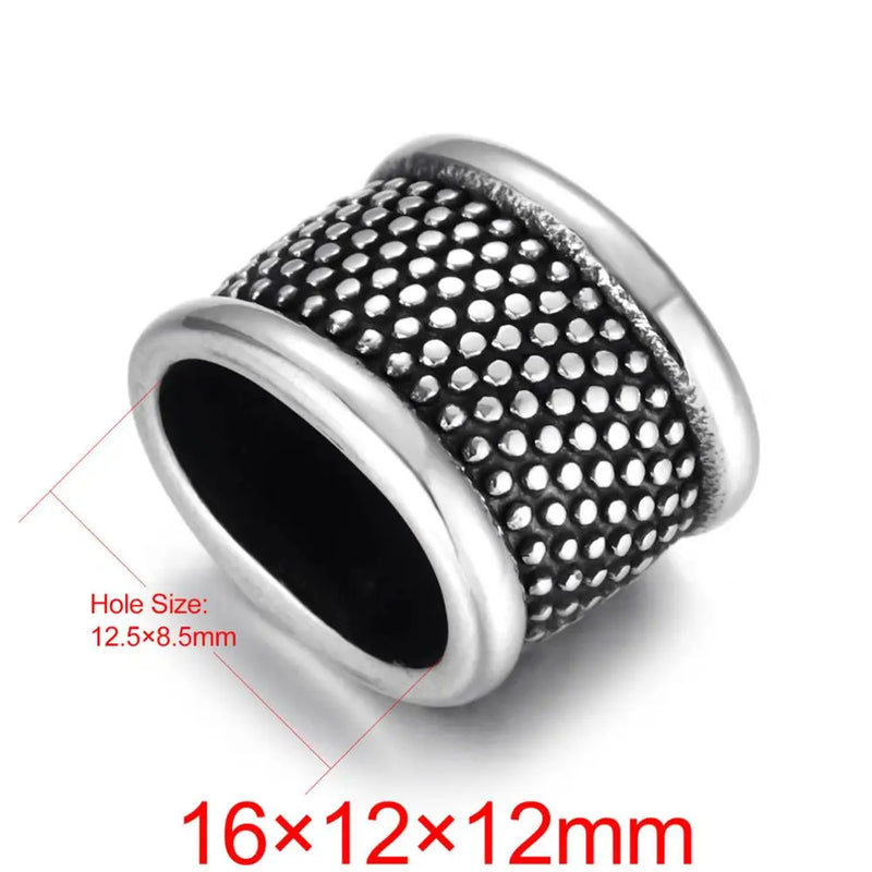 Stainless Steel Slider Beads 12x8mm for Charm Bracelet DIY
