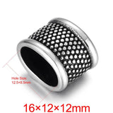 Stainless Steel Slider Beads 12x8mm for Charm Bracelet DIY