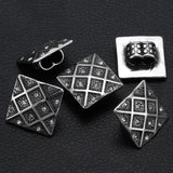 Stainless Steel Slider Beads Double Hole 5mm Square Rhinestone Slide Charms