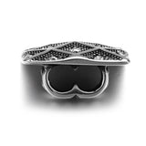 Stainless Steel Slider Beads Double Hole 5mm Square Rhinestone Slide Charms