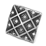 Stainless Steel Slider Beads Double Hole 5mm Square Rhinestone Slide Charms