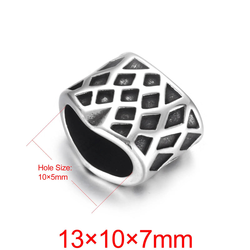 Stainless Steel Slider Beads 10*5mm for Bracelet Making Jewelry DIY